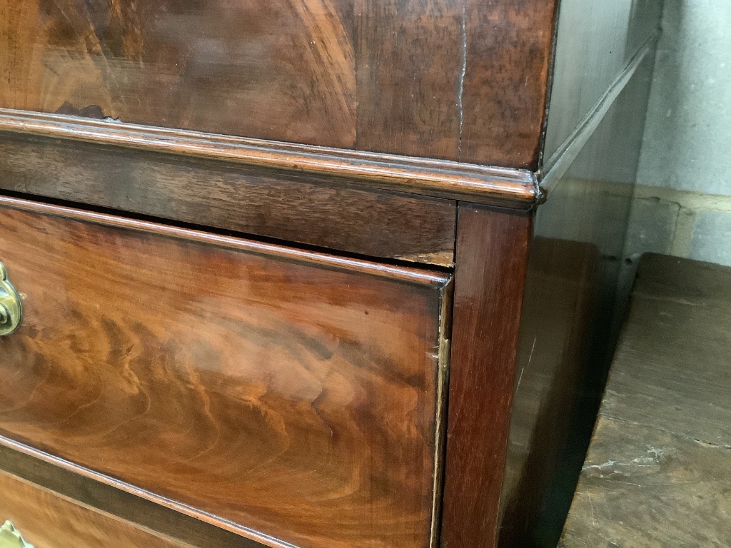 A George III mahogany six drawer chest, width 106cm depth 50cm height 135cm